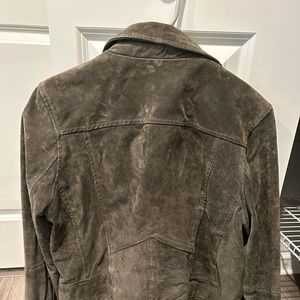 Beautiful green suede motorcycle jacket by SL8.